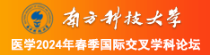 插色骚逼网站南方科技大学医学2024年春季国际交叉学科论坛